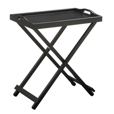 Folding Tray Table With Black Finish