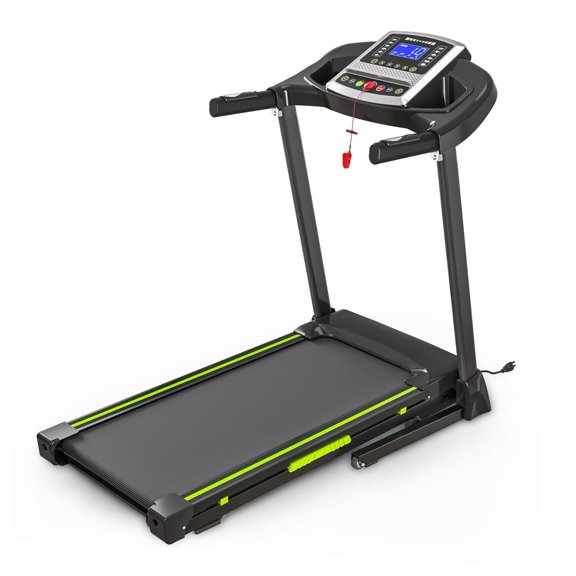 Folding Treadmill 3.5 Portable Foldable Treadmill With Handles 15% Auto Incline Home Walking Running Treadmill 0.5-7.5 MPH 330 Lb Weight Capacity