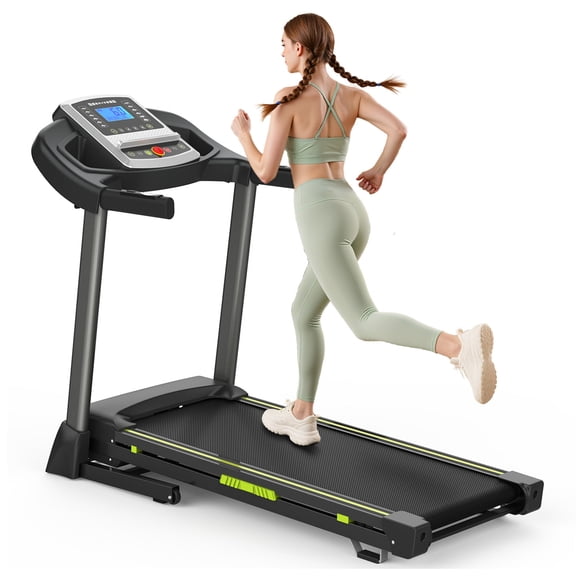 Folding Treadmill Foldable Treadmill Portable with 4% Slope LED Display APP Tracking 0.5-7.5 MPH 330 Lbs Weight Capacity for Home Office Small Spaces