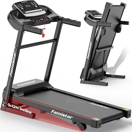 Folding Treadmill for Home w/ Incline, 15Programs+3Mode+ FAT Program, Touch LCD Display, APP Control & Dual HiFi Bluetooth Speaker, 265LBS Capacity, 8MHP 2.5HP Portable Treadmill for Running Walking