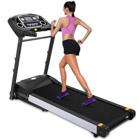 Folding Treadmill Incline Motorized Running Machine for Home with LED Display, MP3 Player, Emergency Stop, Miles Track VAF