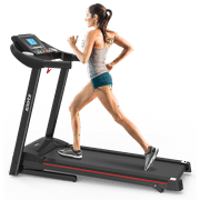 2.5HP Foldable Portable Treadmill for Home, Electric Motorized Running Machine with Heart Rate Sensor for Gym Home Fitness Workout Jogging Walking Easily Install, Space Saving Easy Folding