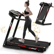 Folding Treadmill, Install Free Under Desk Treadmill Portable Foldable with Incline, Large LCD Display, 3.5HP Foldable Treadmill with 2s Folding
