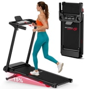 Folding Treadmill Q5 Pro with Brushless Motor, Speed 0.6-7.5MPH, 15% Auto Incline