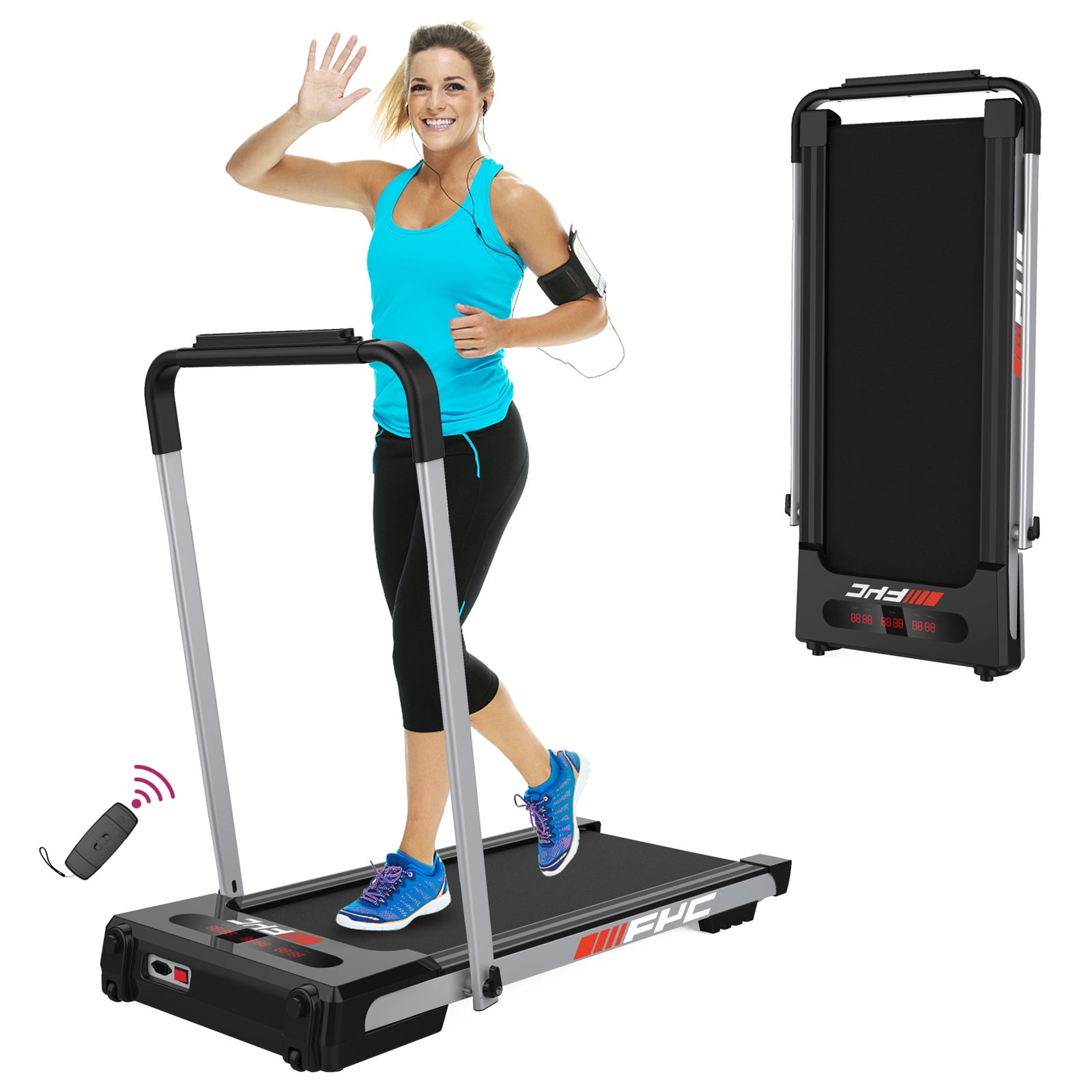 Folding Treadmill Treadmill 250 Lb Capacity Tredmill Run Walk Aukfa Electric Treadmill W Led Display 2.5Hp Motorized Treadmills W Holder Remote Control Under Desk Treadmill Silver Walmart