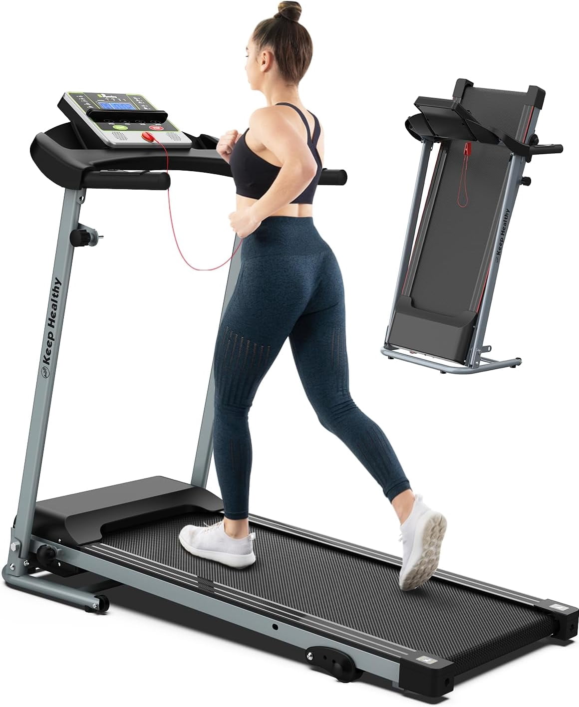 2.5HP Treadmill for Home with Incline 265lb Weight Capacity with Bluetooth, Portable Treadmill for Home Office Fitness Walking Jogging