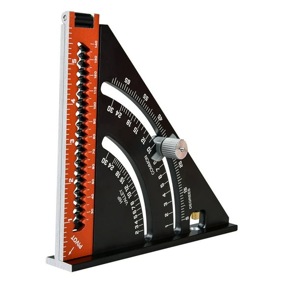 Folding Triangle Ruler Multi-Function Metal Ruler Speed Square Angle Marking Gauge Miter ,High Precision