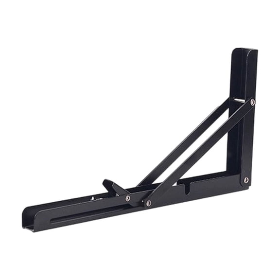Folding Triangle Shelf Brackets, Heavy Duty Collapsible Wall Mounted Support Brackets, Foldable L Bracket for DIY Floating Shelf, Table, Workbench, Space Saving