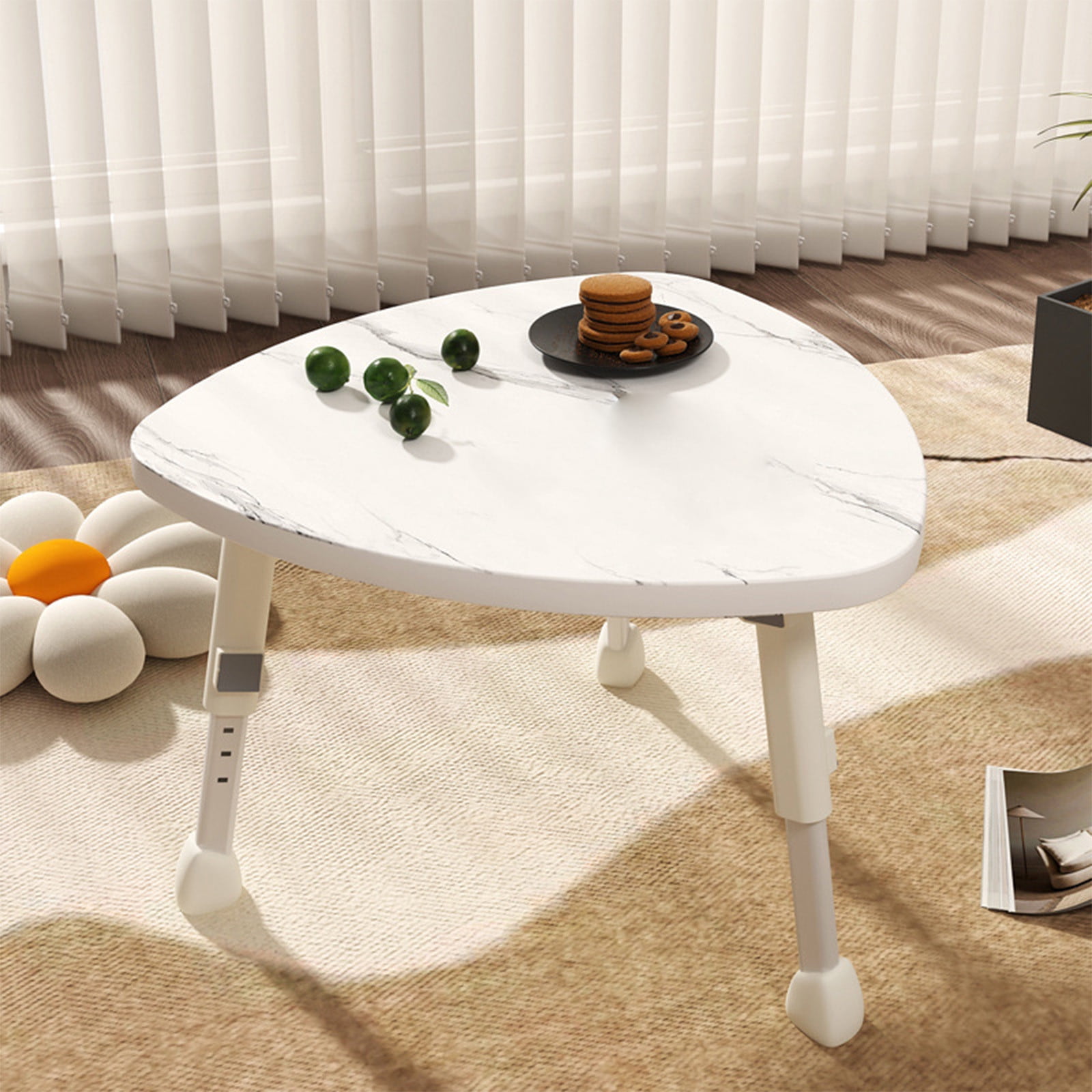 Folding Triangles Table, Wood Corner Counter Shelf, Durables Laminate ...