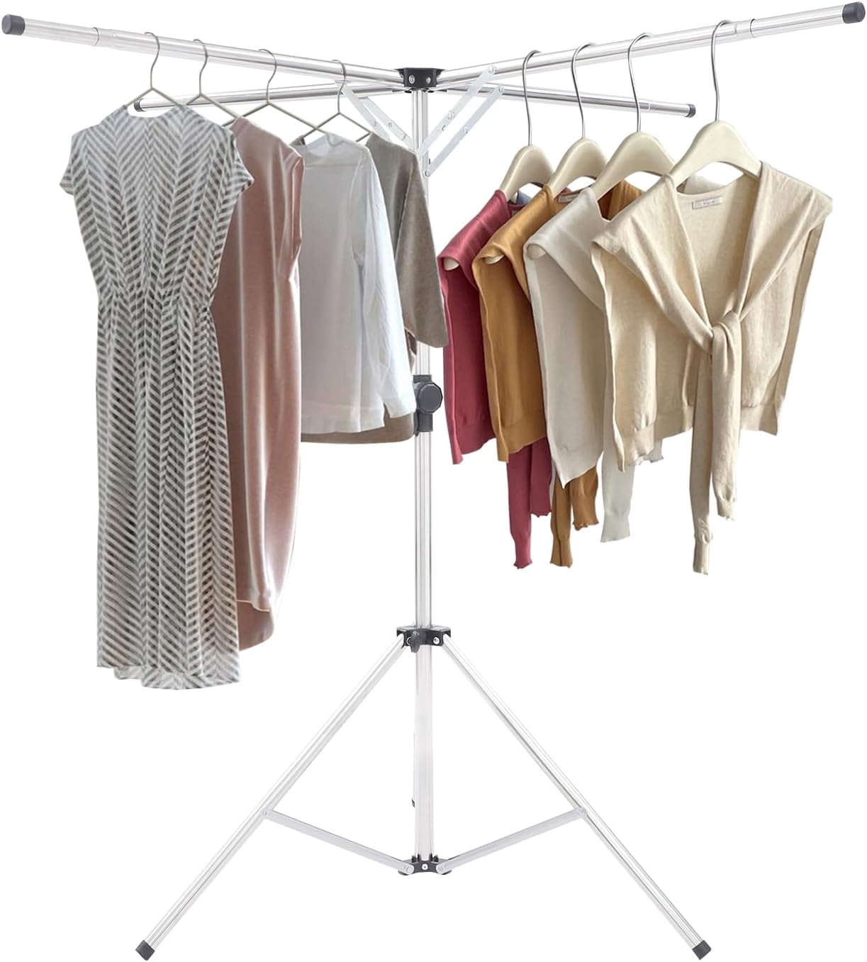 Folding Tripod Clothes Drying Rack, Silver Portable Drying Rack ...