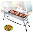 Folding USB Electric Charcoal Grill Automatic Rotating Barbecue Grill
