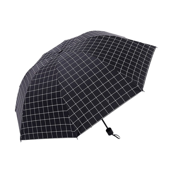 Folding UV Protection Umbrella - Lightweight, Compact, Waterproof Sun and Rain Umbrella for Travel, Commute, Outdoor Use | Windproof, Durable, Multi-Purpose Parasol Black