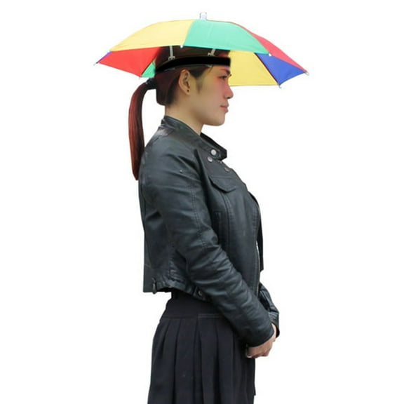 Folding Umbrella Hat Overhead Fishing Umbrella Hat, Great for Fishing, Hiking A