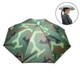 thumbnail image 1 of Folding Umbrella Hat Overhead Fishing Umbrella Hat, Great for Fishing, Hiking B, 1 of 7