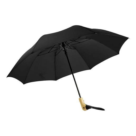 Folding Umbrella Rainproof Cute Travel Umbrella for Men Women Street Summer Black