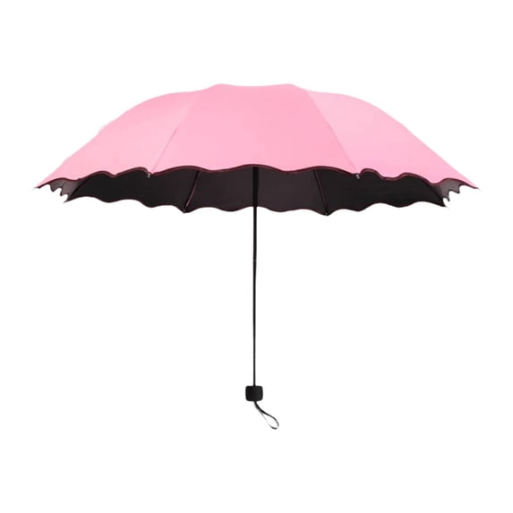 Folding Umbrella Travel Umbrella Compact Umbrella with Water Activated Floral Patterns for Women Men Outdoor Activities