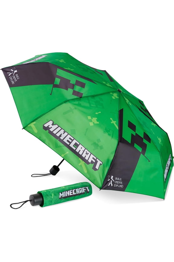 Folding Umbrellas for Boys Girls Durable Compact Umbrella Windproof Travel Umbrella for Teens and Gamers