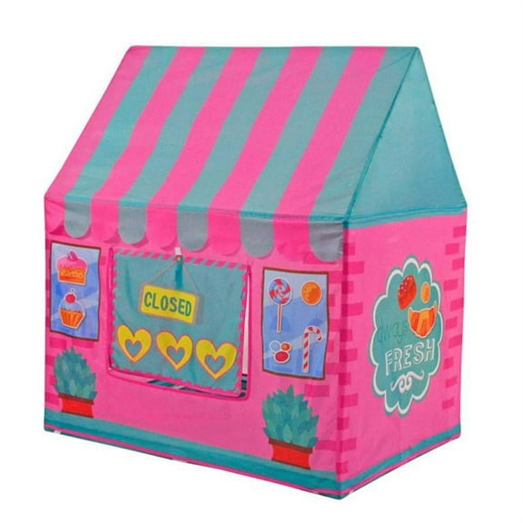 Folding Up Playhouse Dessert House Game Tent Kids Indoor Toy Pink