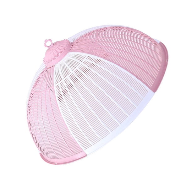 FUEENIRVA 1Pc Assembled Plastic Food Tent Foldable Flexible Food Cover for Home Use