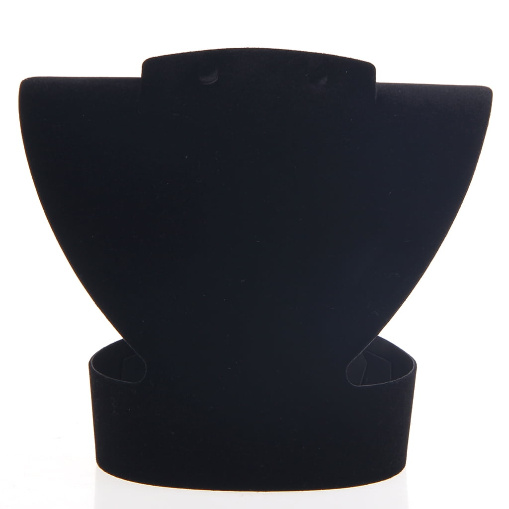 Folding Velvet Jewelry Necklace Bust Earring Display Holder Stand Rack ...