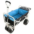 thumbnail image 1 of Folding Wagon For Beach Sand Grass And Snow Large Capacity 150 Lb Load Foldable Side Table Mesh Pockets All Terrain Wheels Outdoor Utility Cart, 1 of 9