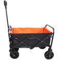 thumbnail image 1 of Folding Wagon, Wagons Carts Foldable, Garden Shopping Beach Cart, Collapsible Wagon for Outdoor Yard, Folding Wagon Cart for Adults Boys and Girls, Black and Yellow, 1 of 8