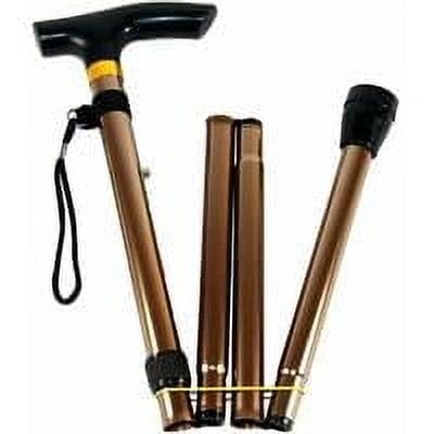 Folding Walking Cane, Extendable Cane with Wooden Handle, Adjustable Foldable Lightweight, Ensures Balance, Mobility Aid