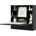 Folding Wall Desk Wood Wall Mounted Desk with Storage Drawer and