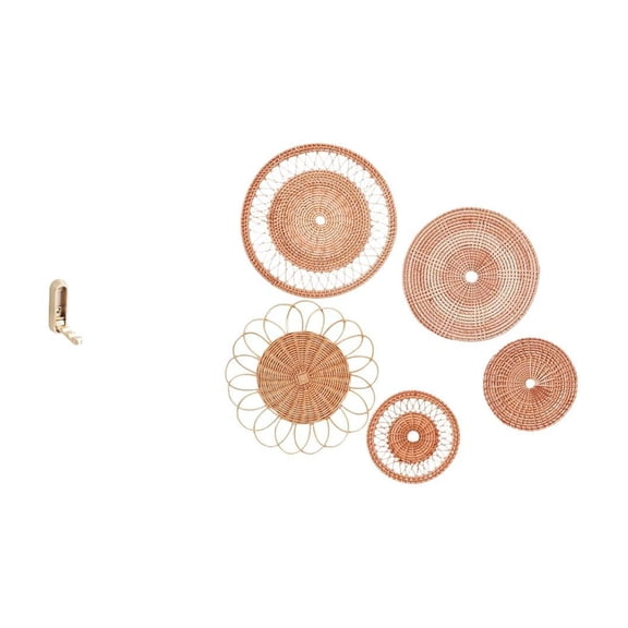 Folding Wall Hook Coat Holder Rattan Woven Art Foldable Anti Slip Design for Bedroom Bathroom Hallway Office Restaurant