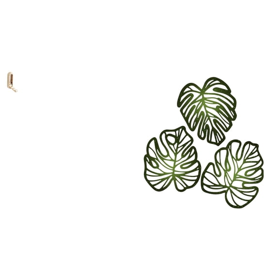 Folding Wall Hook Palm Leaves Wood Ornament Tropical Wall Art Foldable Design Modern Style for Office Home Entryway