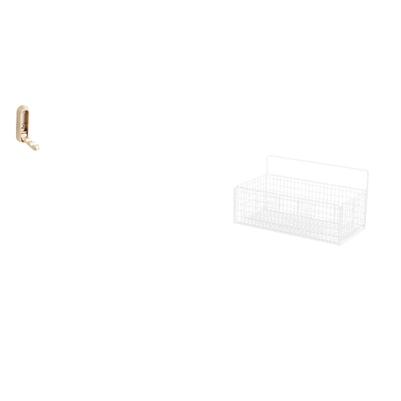 Folding Wall Hook Storage Basket Coat Hanger Durable Metal Wire Space Saving Design for Home Office Kitchen