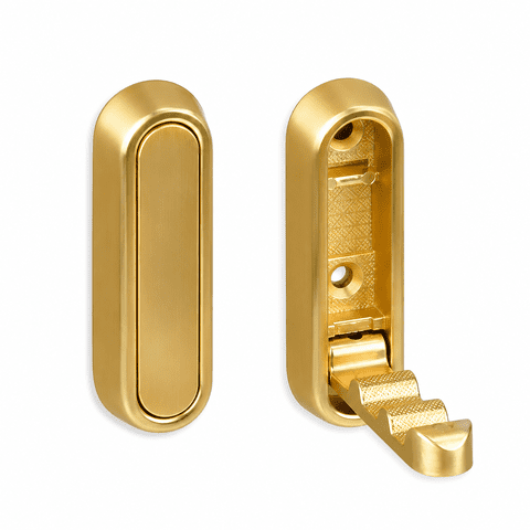 Folding Wall Hooks Gold, 2 Pack Heavy Duty Zinc Alloy Folding Coat Hooks, Foldable Wall Hook for Hanging Clothes, Bags, Hats, Towels, Keys (Gold, 2 Pack)