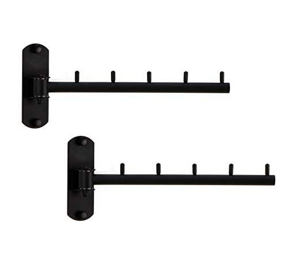 2 Pack Wall Mount Folding Hanger Racks Stainless Steel Coat Hooks With  Swing Arm Stand Space Saving Clothes Hanging System Closet Storage  Organizer
