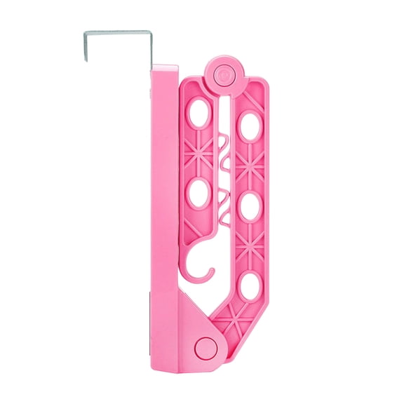 Folding Wall Mounted Hanger 5 Hole Drying Rack Plastic Multi-Function Hanger for Suits Travel Storage - Space Saving Clothes Organizer for Home Bathroom Laundry Bedroom
