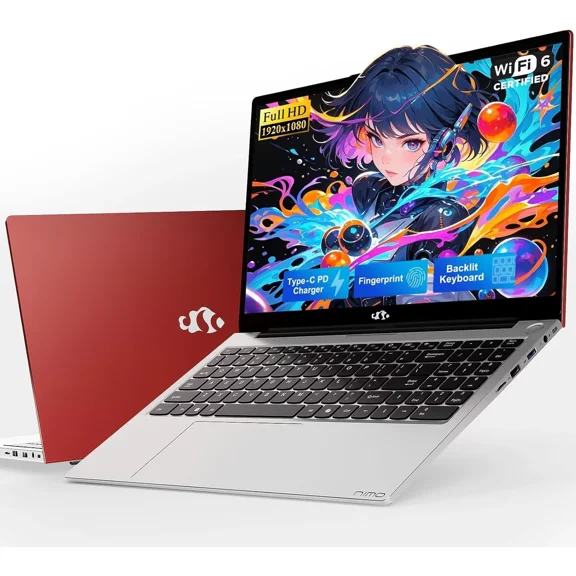 15.6" FHD Laptop Computer, Intel Pentium N150 (Beat i3-1115G4, 4-Core Up to 3.4GHz), Laptop with Backlit Keyboard 65W GaN Type-C Fingerprint 8GB RAM 256GB SSD, for Home-Student and Business