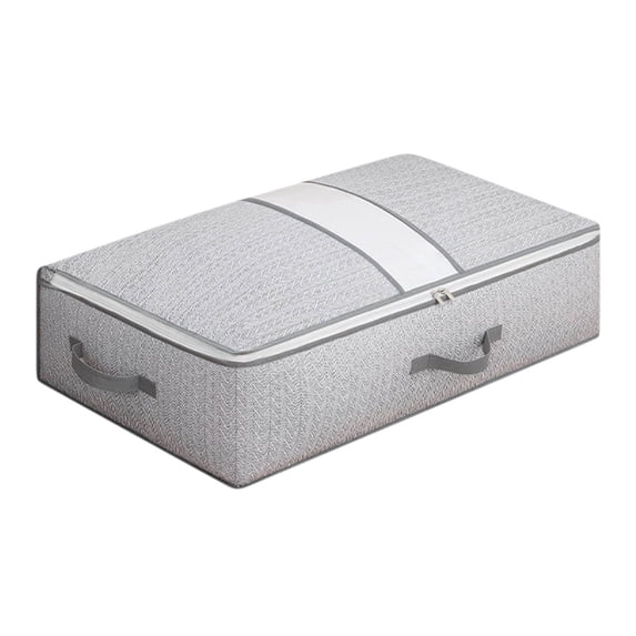 Folding Wardrobe Storage Box with Clear View Window, Zippered Organizer for Clothes Sweaters Pants, Under Bed and Closet Storage, Foldable Design for Home Organization