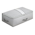thumbnail image 1 of Folding Wardrobe Storage Box with Clear View Window, Zippered Organizer for Clothes Sweaters Pants, Under Bed and Closet Storage, Foldable Design for Home Organization, 1 of 9