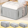 thumbnail image 1 of Folding Wardrobe Storage Box with Window | Non-Woven Fabric Organizer for Sweaters Pants Quilts | Closet Under Bed Bookshelf Use | Large Capacity | Lid Handle | 1 Pack, 1 of 5