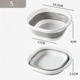 thumbnail image 1 of Folding Washbasin Silicone Portable Basin Foldable Bucket Camping Sink Bath Goods Dorm Room Essential Collapsible Laundry Bowl, 1 of 9