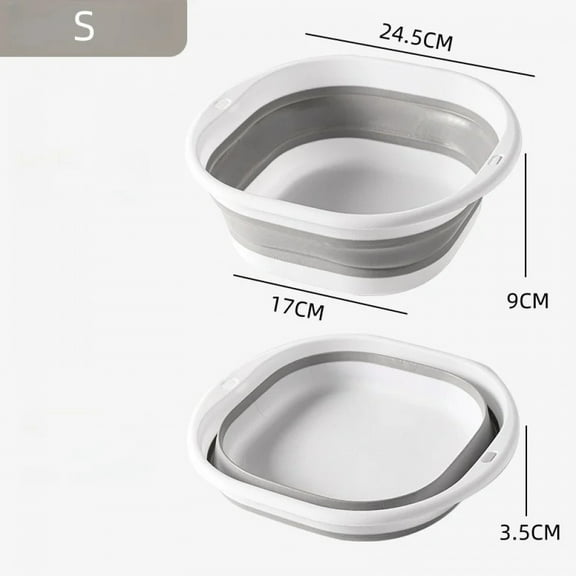 Folding Washbasin Silicone Portable Basin Foldable Bucket Camping Sink Bath Goods Dorm Room Essential Collapsible Laundry Bowl