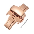 thumbnail image 1 of Folding Watch Clasp Push Button Quick Release for 20mm Leather Watchband Gold Pink, 1 of 5