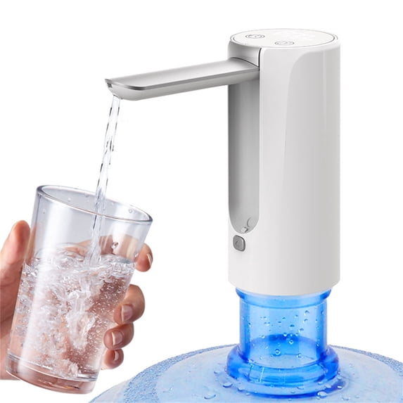 Folding Water Dispenser Pump, Rechargeable Automatic Electric Jug Pump for 5 Gallon Water Bottles, 3 Preset Dispensing Modes