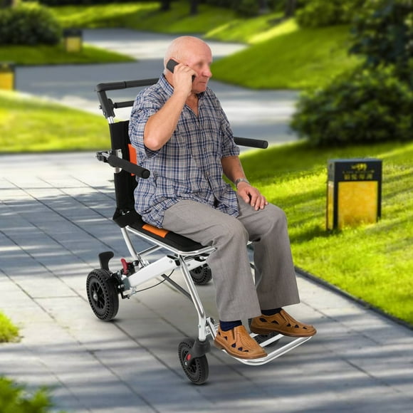 Folding Wheelchair for Seniors, Heavy Duty, Aluminum Alloy Frame, 352.74 lbs Capacity, Comfortable, Easy to Store and Move