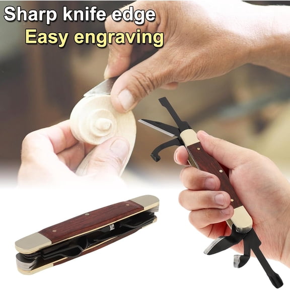 Folding Whittling Cutter Carving Tool Right Handed Carving Jack for Woodworking