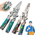thumbnail image 1 of Folding Wire Stripper Pliers - 20-in-1 Multi-Tool Electrical Work, Crimping, Cutting, Voltage Testing, Made of Chrome Vanadium Steel Foldable Design Electricians, DIY enthusiasts, Auto Repair, 1 of 2