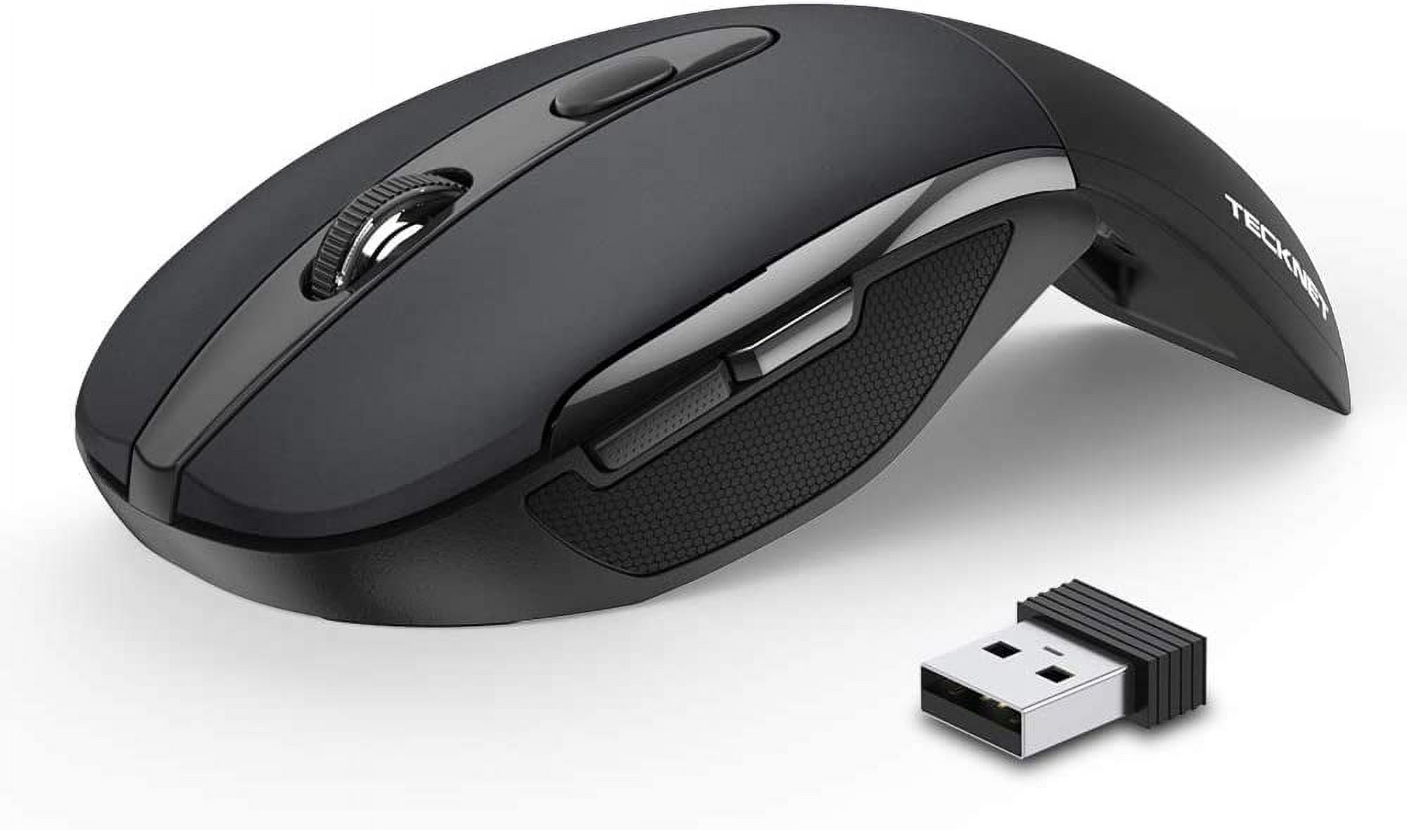 Portable Computer Mouse Folding Wireless Mouse, 2.4G Travel Mouse Portable 3 Adjustable DPI ...
