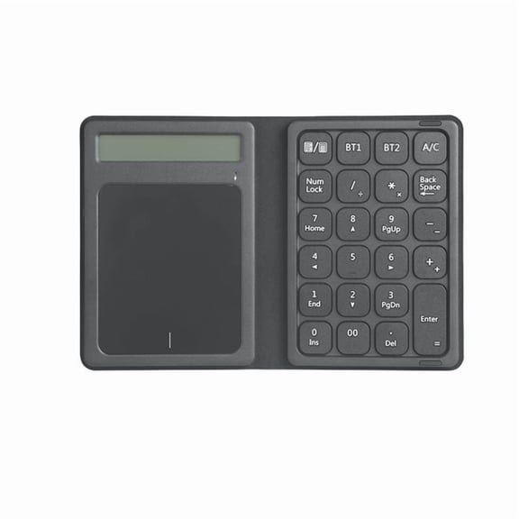 Folding Wireless Numeric Keyboard, Portable Rechargeable Wireless Numeric Keypad with Touchpad For Laptop Computer
