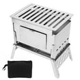 Folding Wood Burning Stove Heating Folding Portable BBQ Kits for