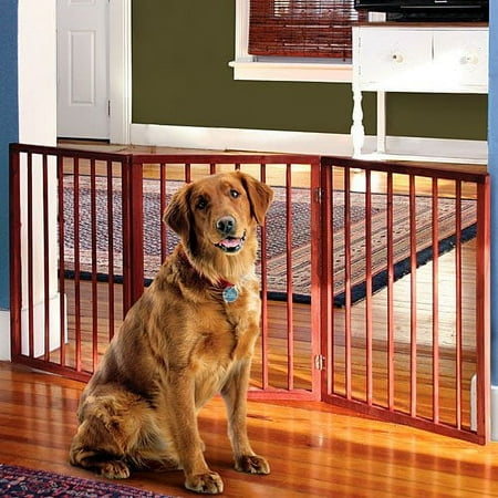 Folding Wood Pet Gate- 3 Sections