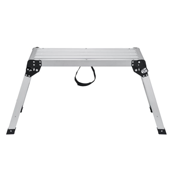 Folding Work Platform 330lbs, Aluminum Drywall Stool Ladder, Heavy Duty Workbench, Non-Slip Feet, for Painting, Cleaning, Vehicle Washing